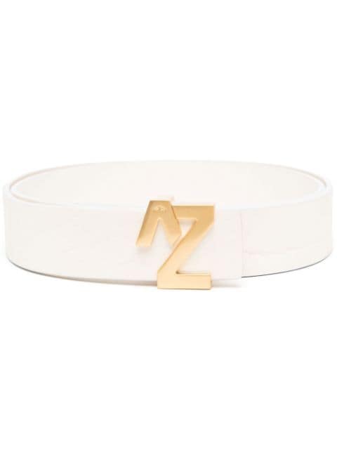 Zadig&Voltaire logo-plaque leather belt 