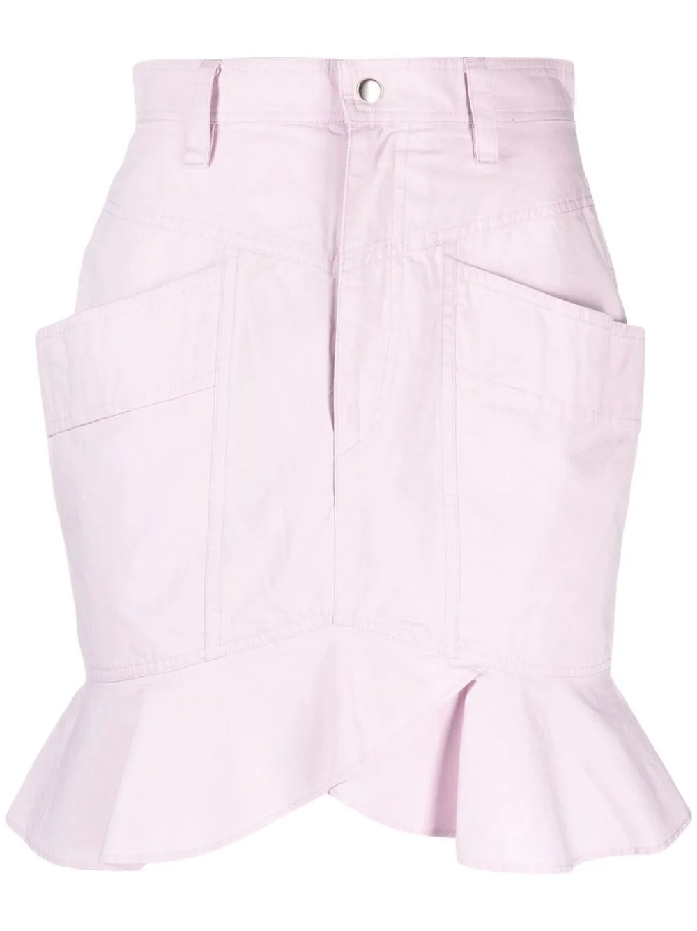 

Isabel Marant Étoile ruffled hem cotton skirt - Purple