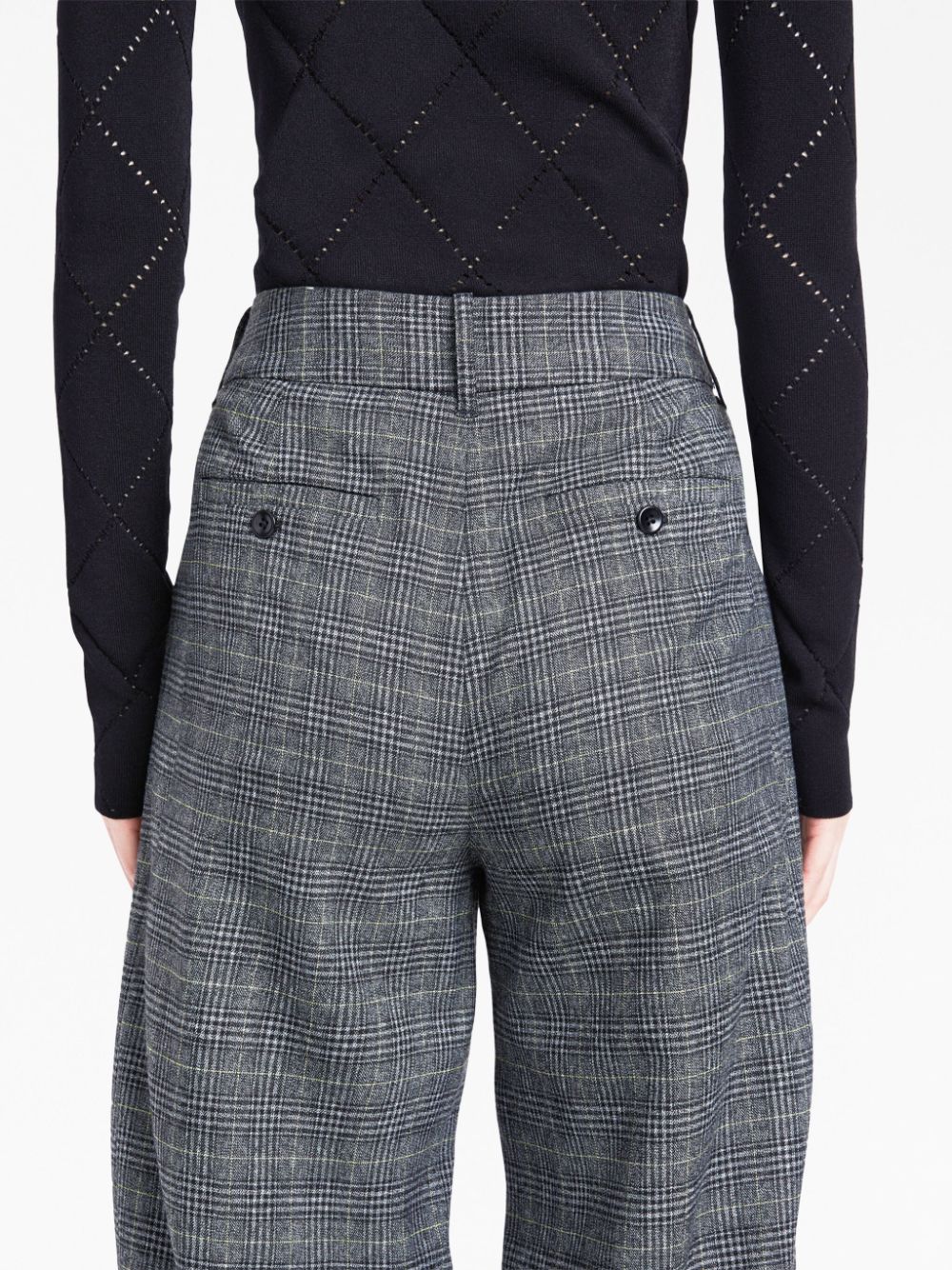 Proenza Schouler White Label plaid wide-leg tailored trousers Women