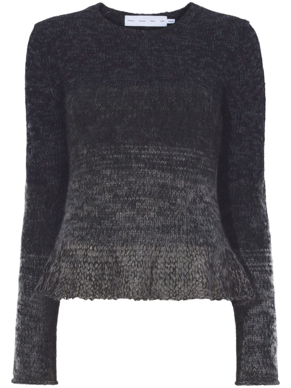 Shop Proenza Schouler White Label Multi Marl Ombré-effect Jumper In Grey