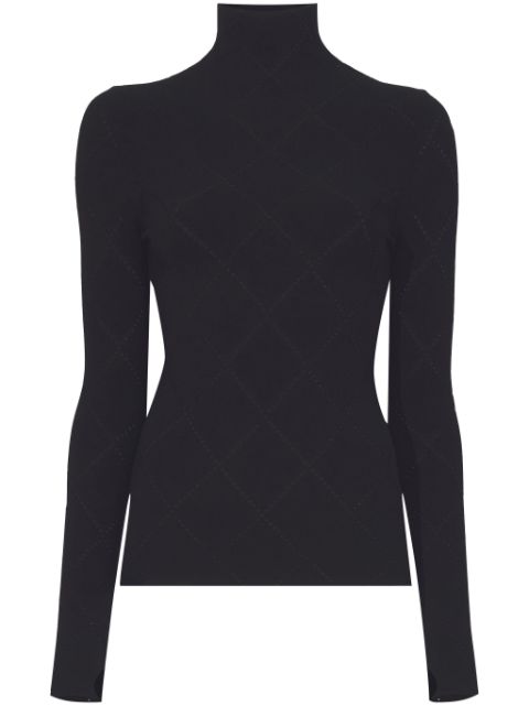 Proenza Schouler White Label Pointelle Diamonds high-neck top Women