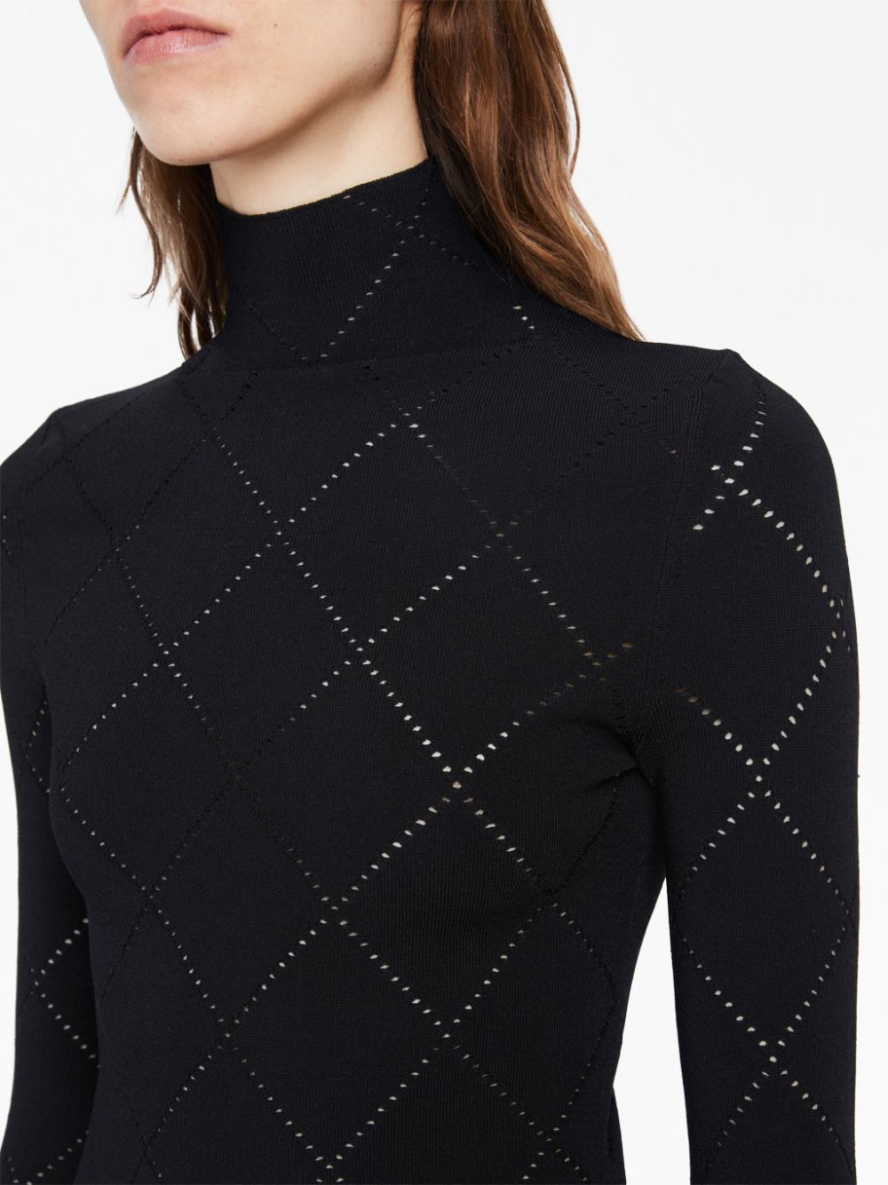 Proenza Schouler White Label Pointelle Diamonds high-neck top Women