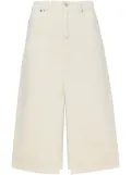 Proenza Schouler White Label Sloan washed-denim mid skirt - Neutrals