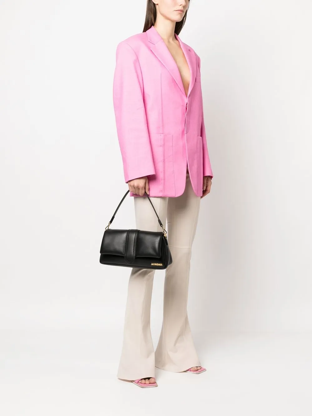 Jacquemus Le Bambinou Soft Shoulder Bag In Black ModeSens