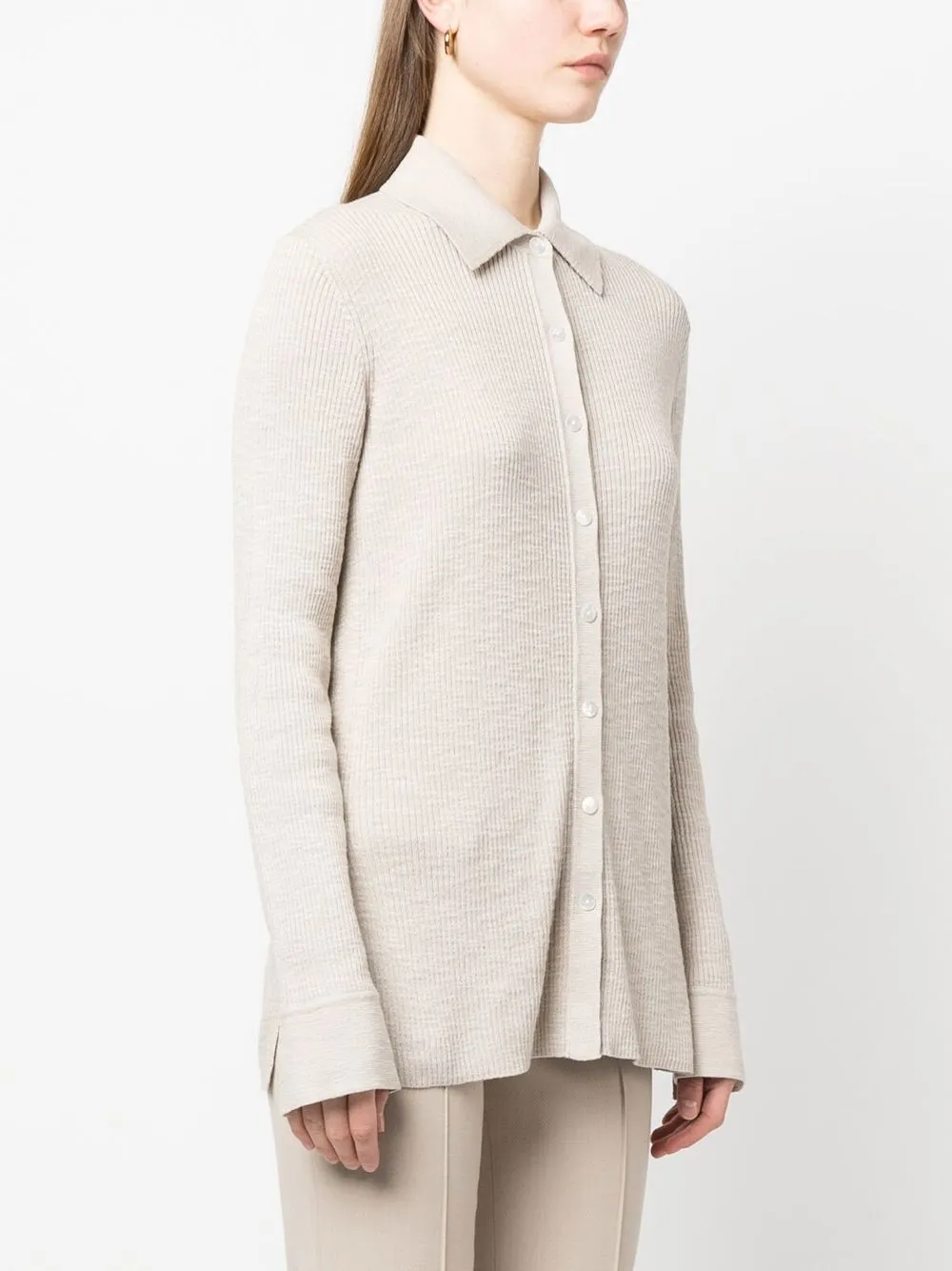 Theory Ribbed longsleeve Polo Shirt Farfetch