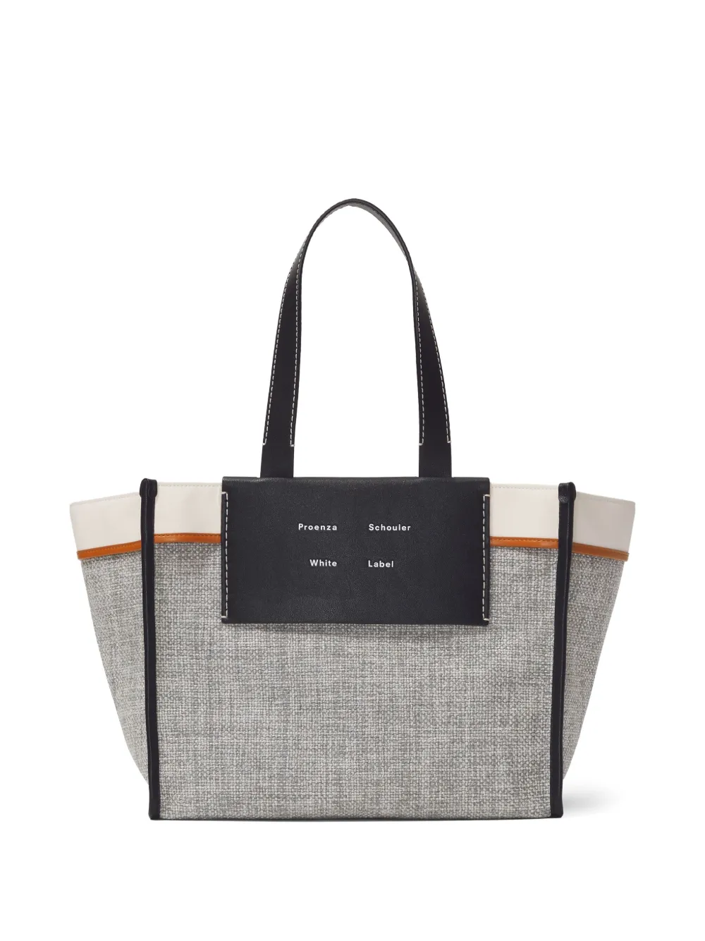 Proenza Schouler White Label Women's Large Morris Tweed Tote Bag In Grey Melange/silver