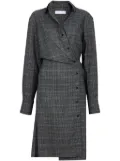 Proenza Schouler White Label plaid suiting wrap dress - Black