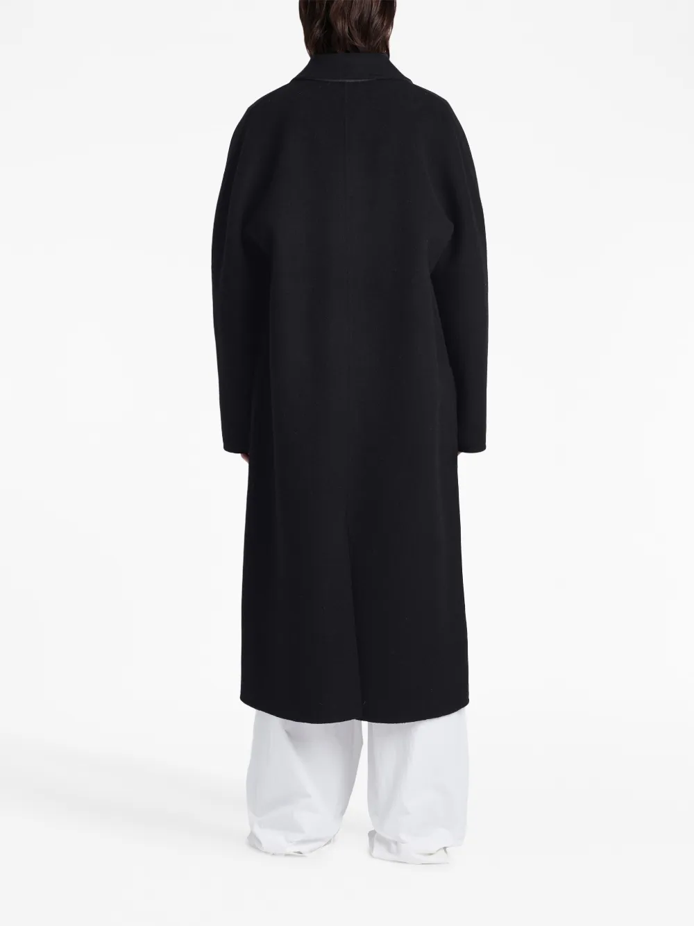 PROENZA SCHOULER WHITE LABEL MELTON REVERSIBLE BUTTONED PEACOAT