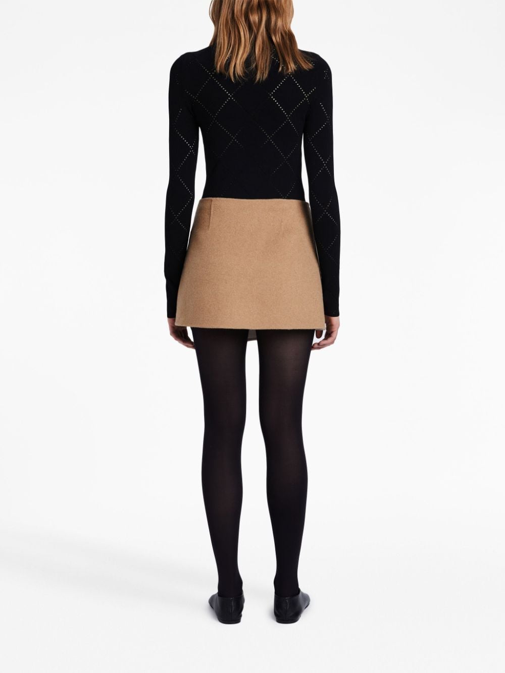 Shop Proenza Schouler White Label Melton Wrap Reversible Skirt In Brown