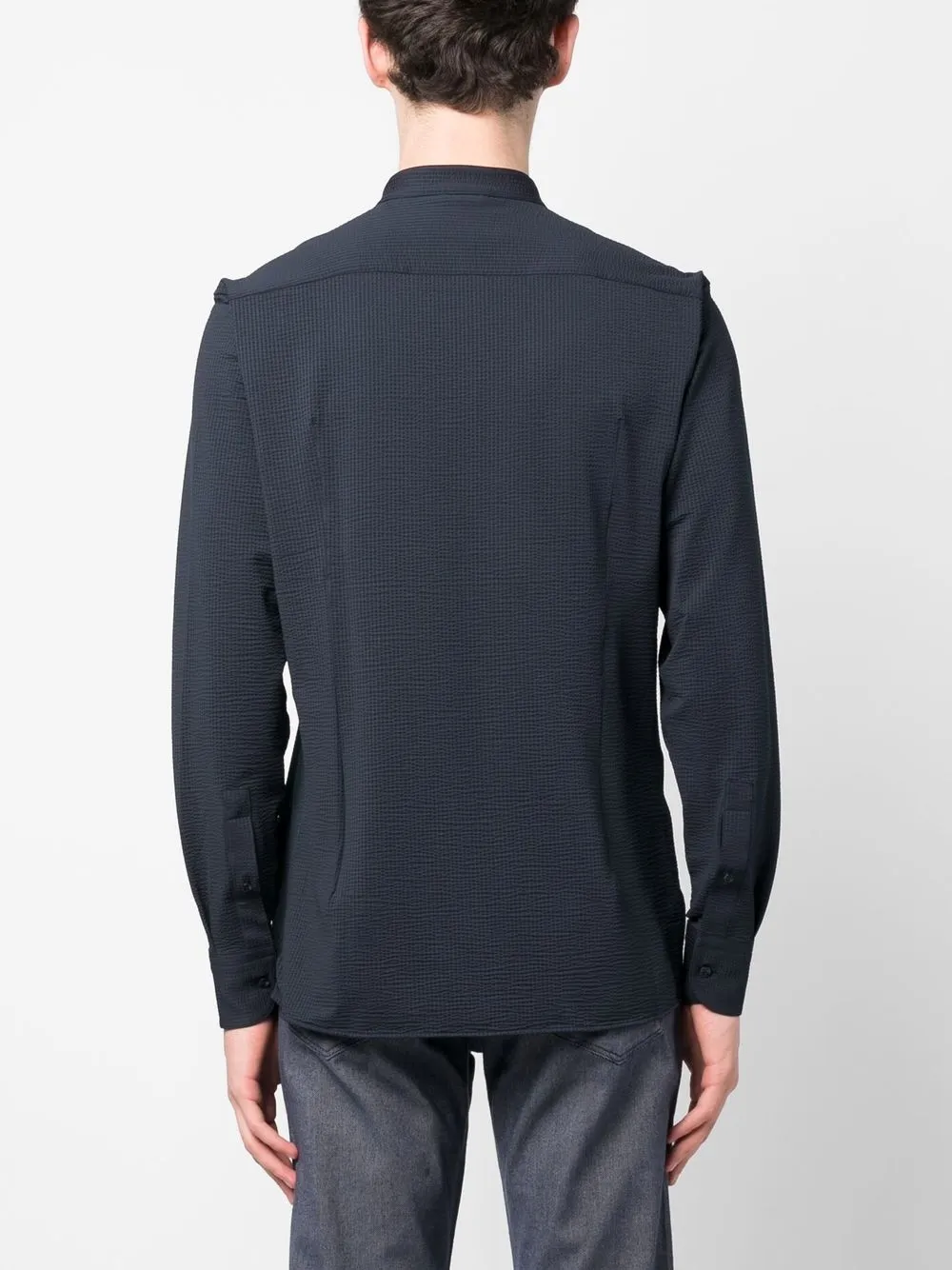 Boss Long-sleeved Collarless Shirt - Farfetch