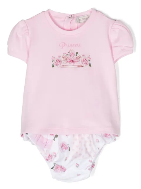 Monnalisa floral-print ruffled short set
