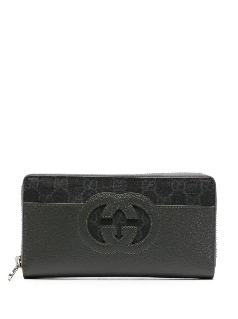 Gucci logo cut-out leather wallet