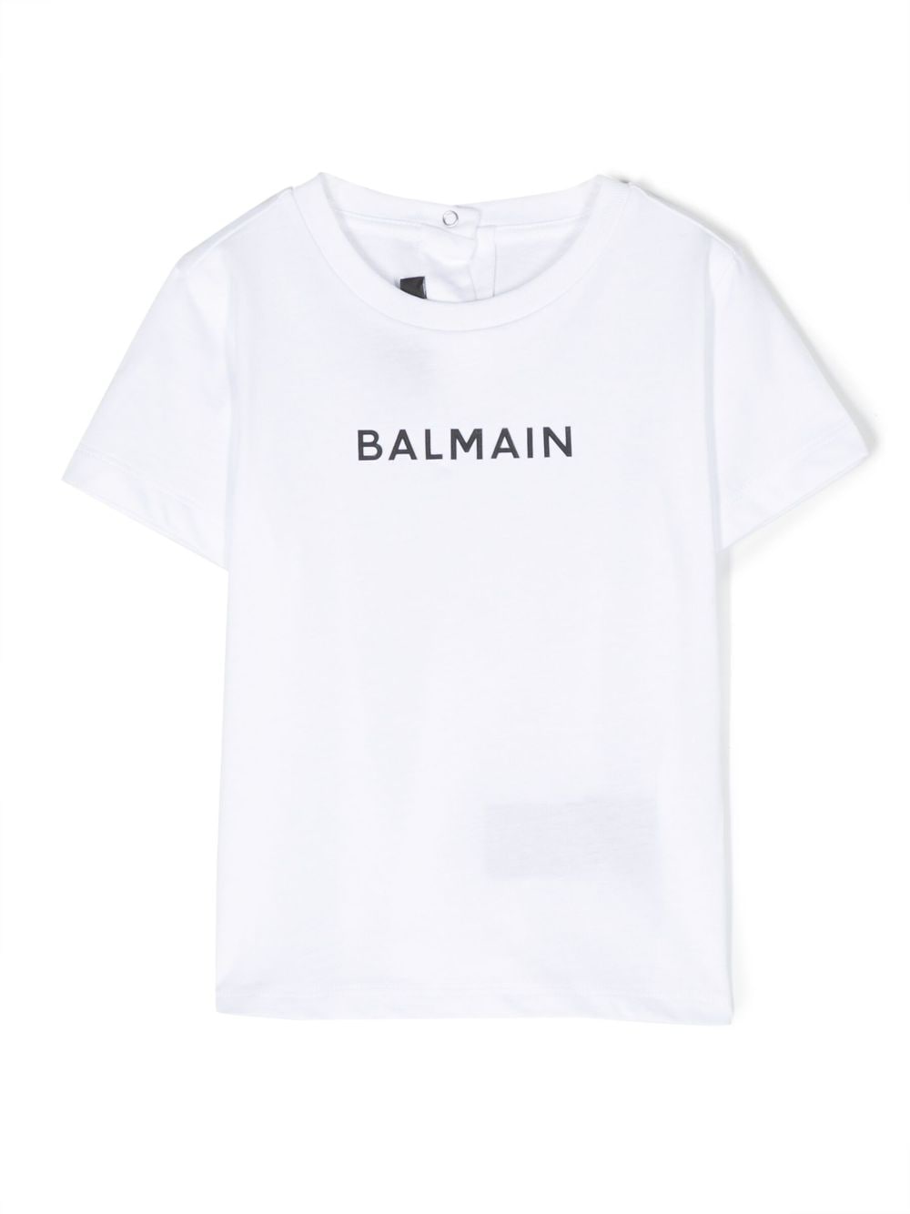 Balmain Babies' Logo-flocked Cotton T-shirt In White