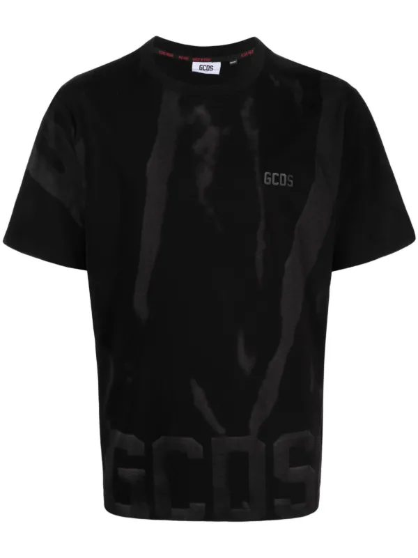 GCDS logo print Cotton T shirt Black FARFETCH AU