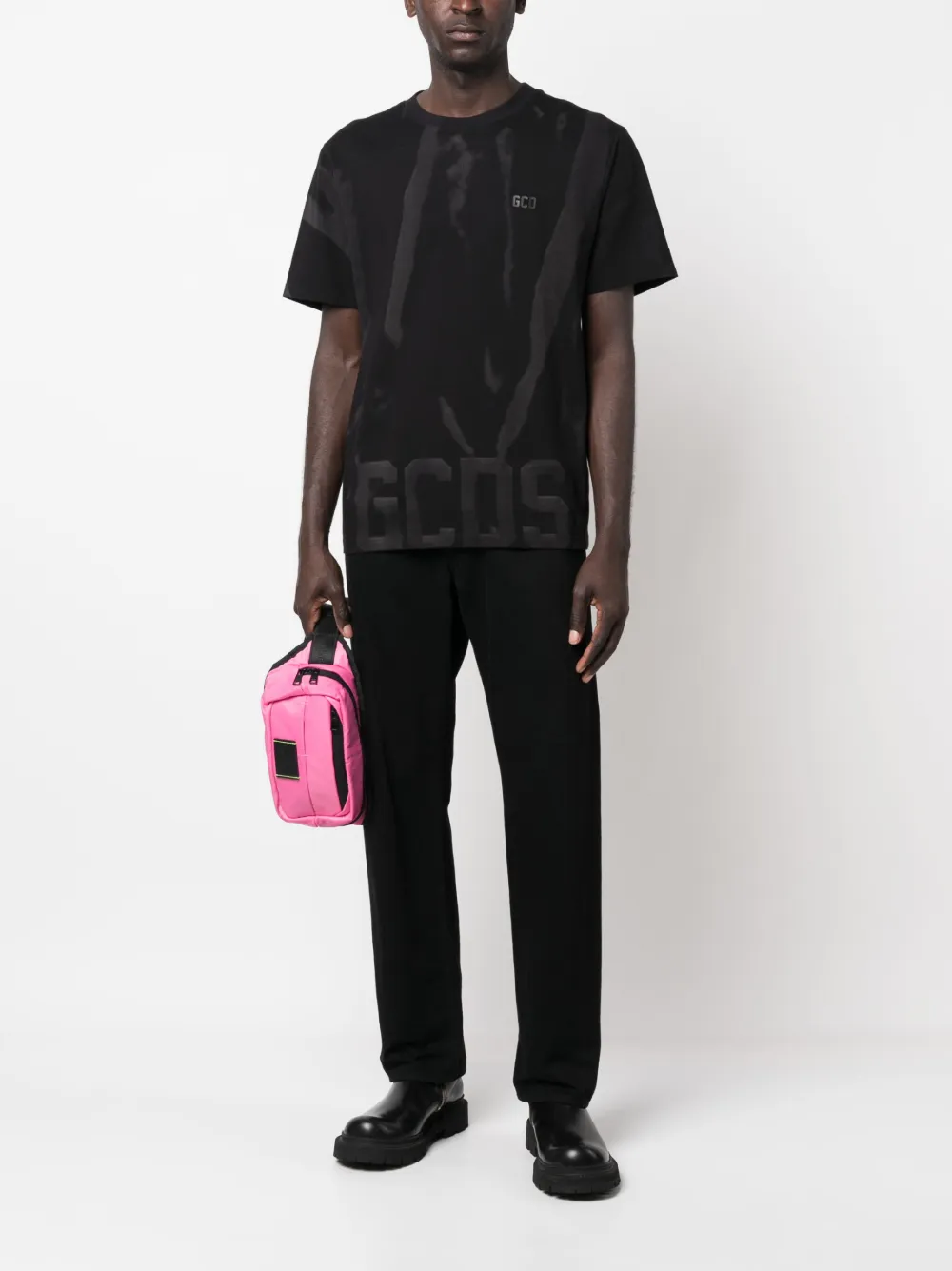 Gcds T-shirt met logoprint - Zwart