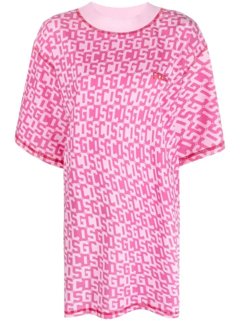 GCDS monogram-print T-shirt dress