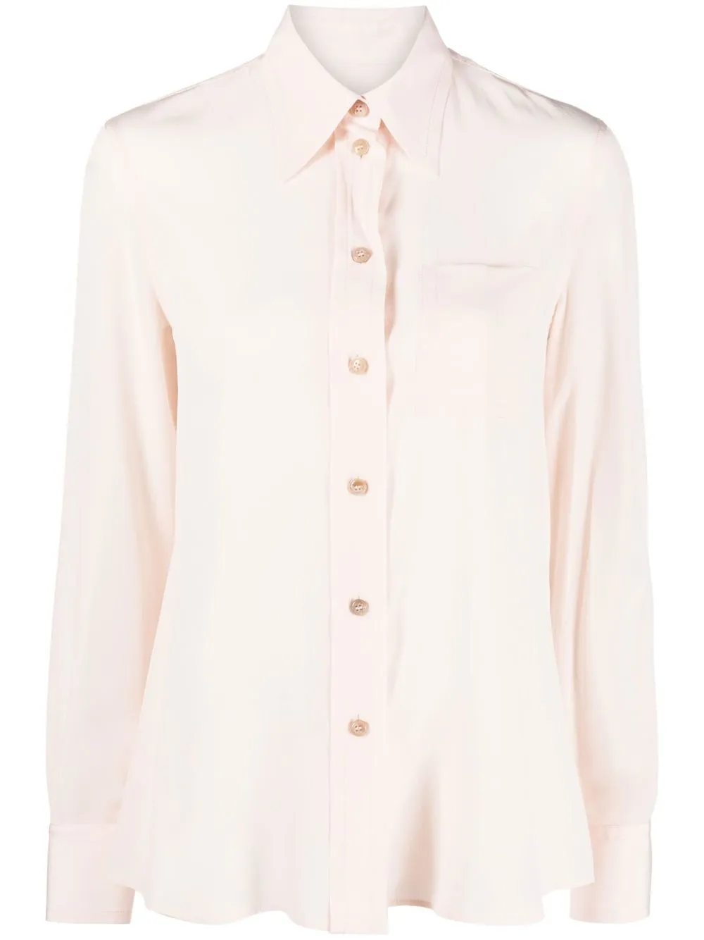 

Lanvin point-collar cotton-silk shirt - Pink