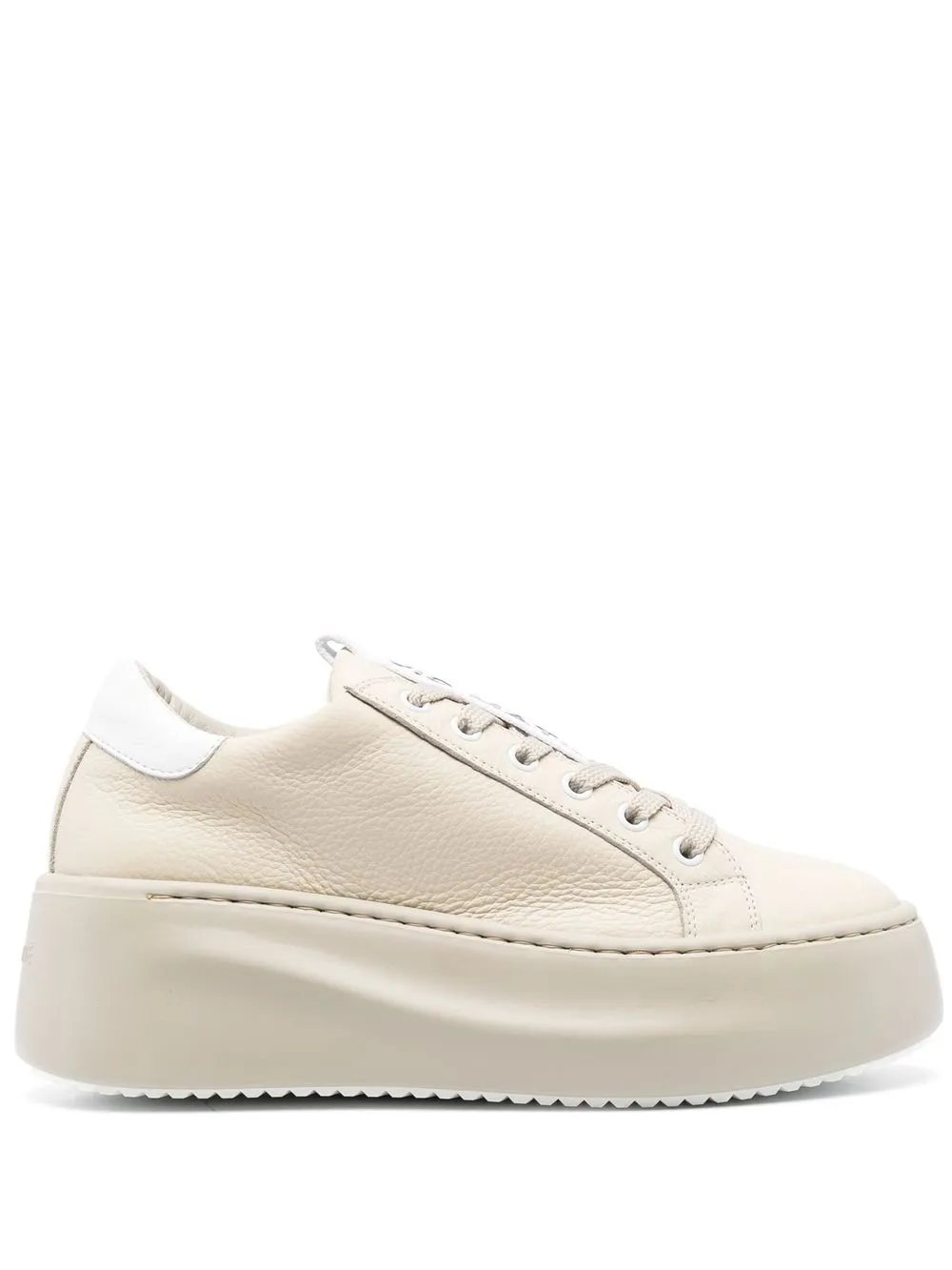 

Vic Matie leather platform lace-up sneakers - Neutrals