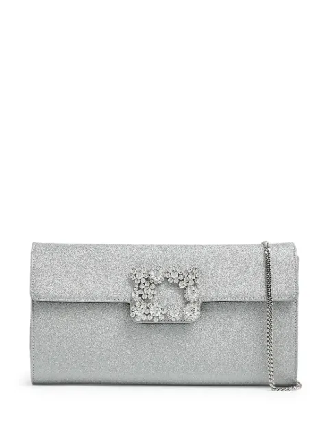 Roger Vivier Flower Buckled clutch bag