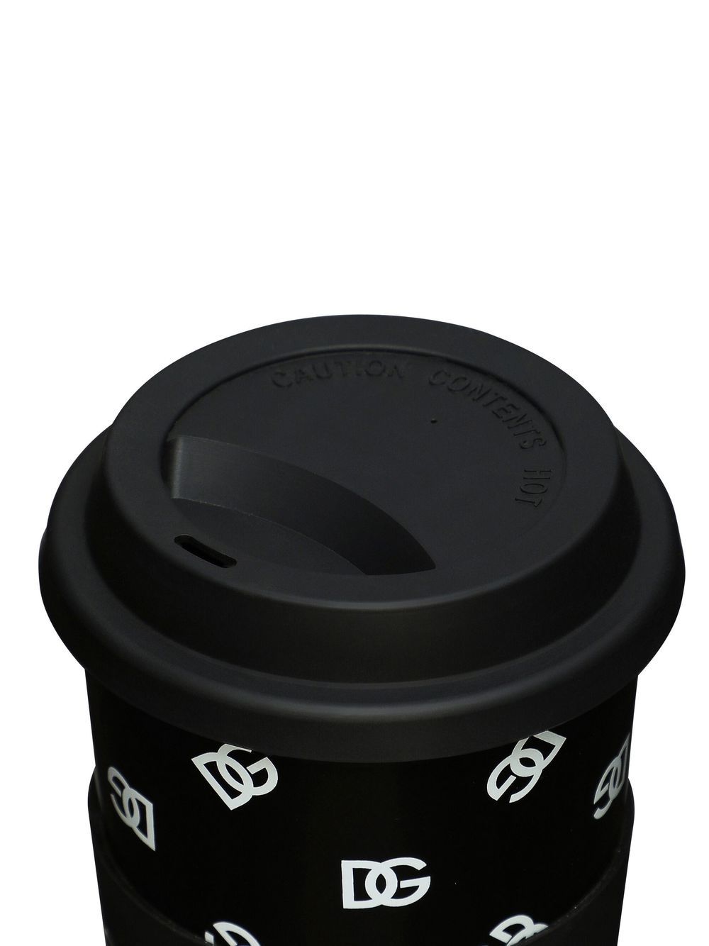 Shop Dolce & Gabbana Dg Print Reusable Coffee Cup In Black