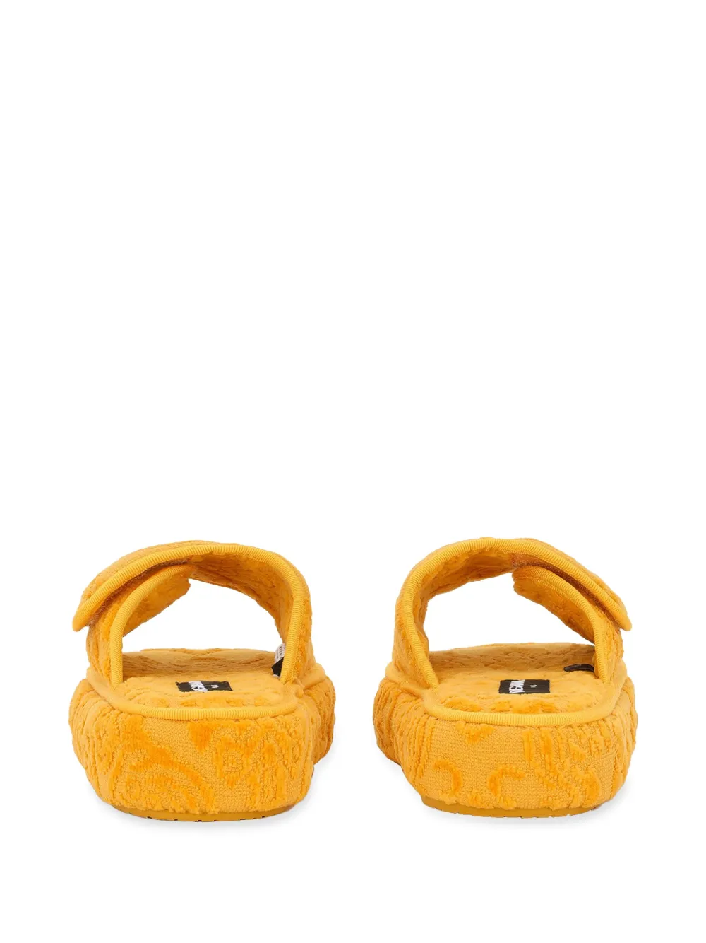 Dolce & Gabbana logo-embroidered slippers Yellow