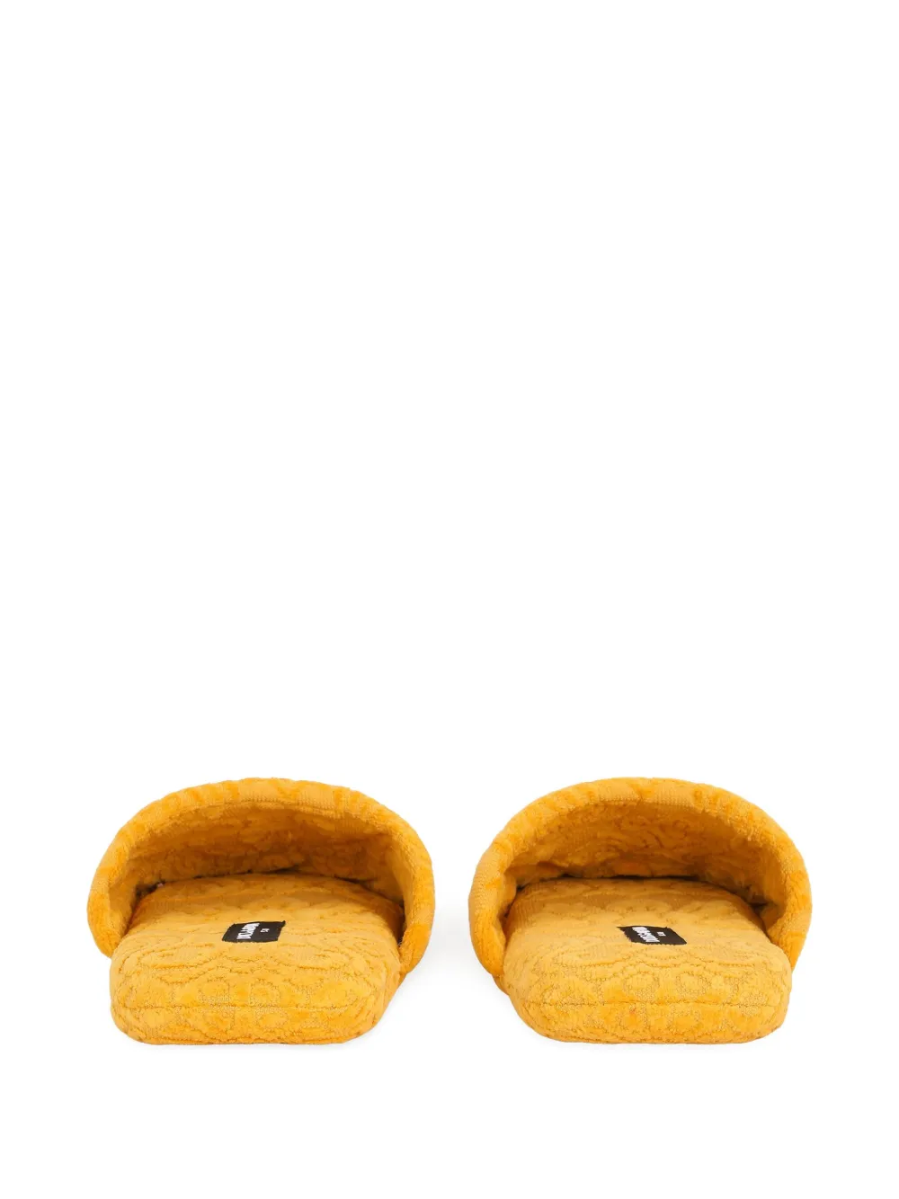 Dolce & Gabbana logo-embroidered slippers Yellow