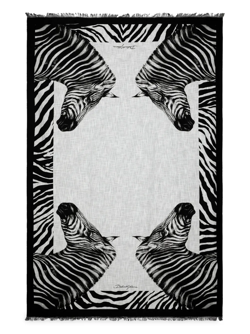 Dolce & Gabbana Strandlaken met zebraprint Grijs