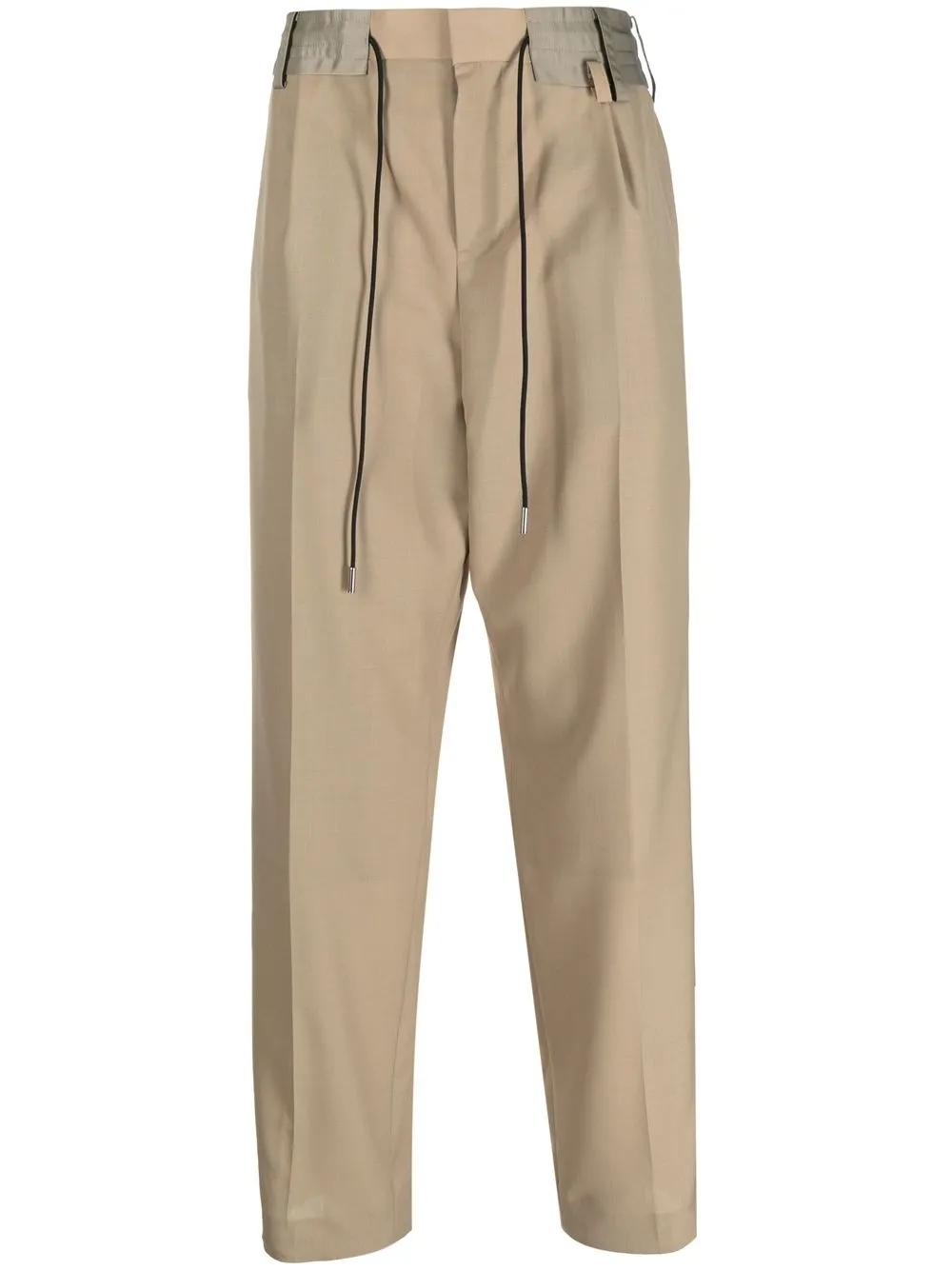 

sacai high waist straight-leg trousers - Neutrals