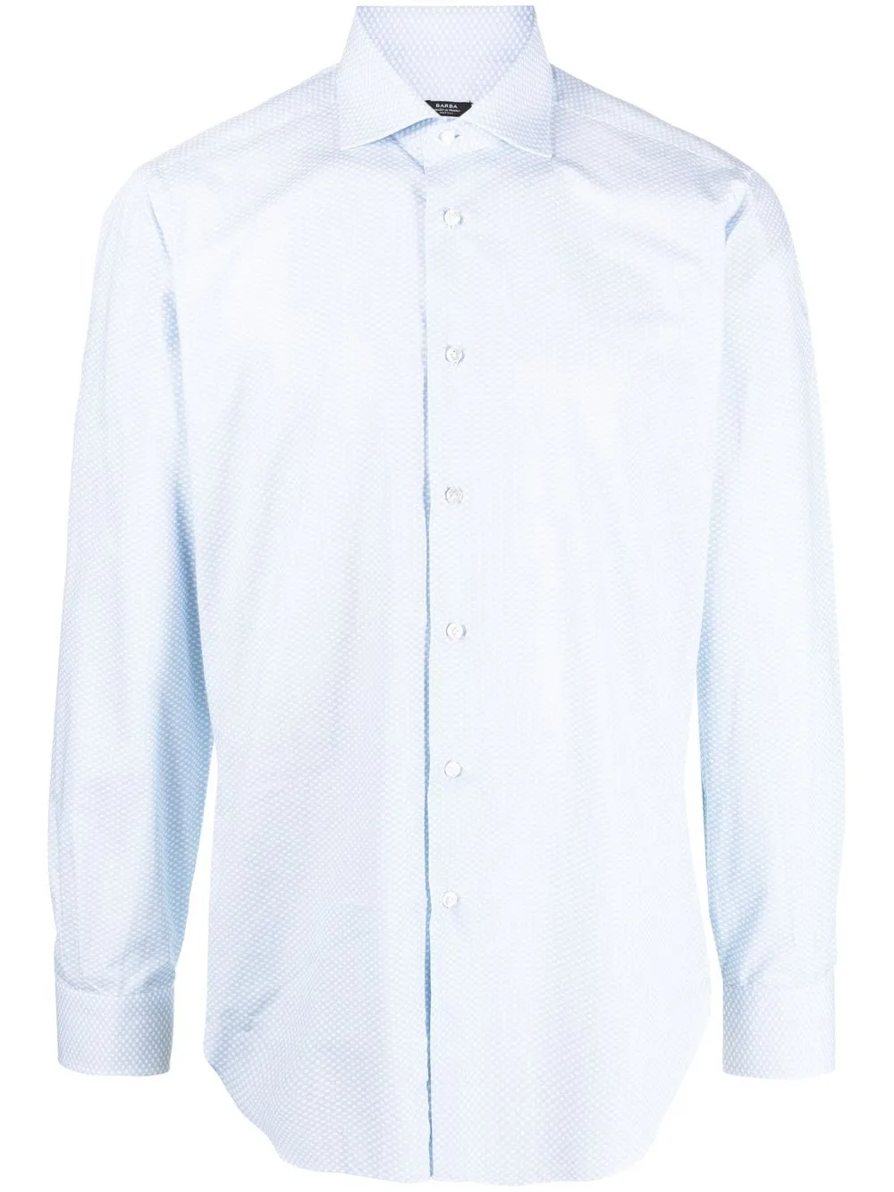 

Barba micro-dot cotton shirt - Blue