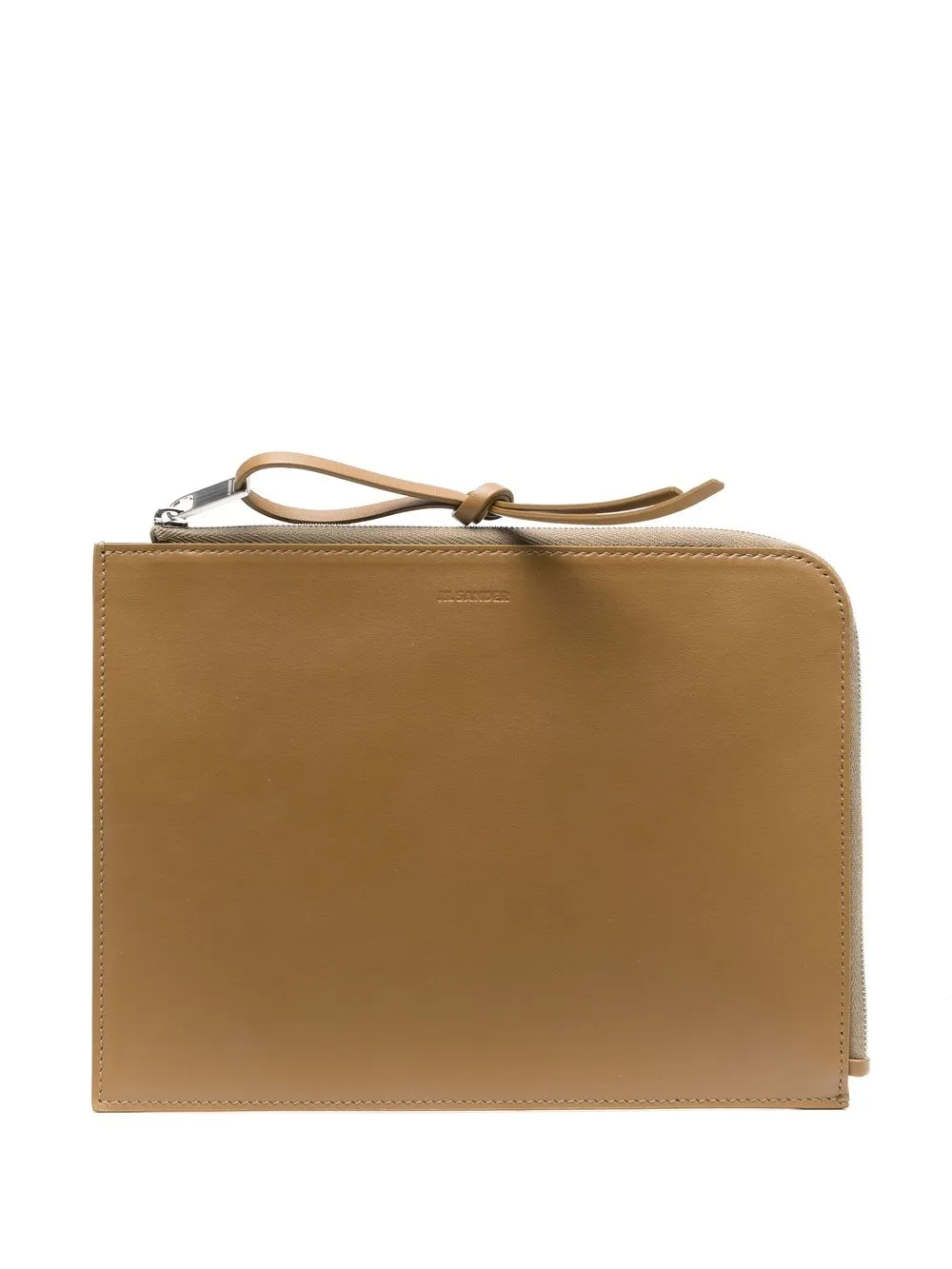 

Jil Sander all-around zipper leather pouch - Neutrals