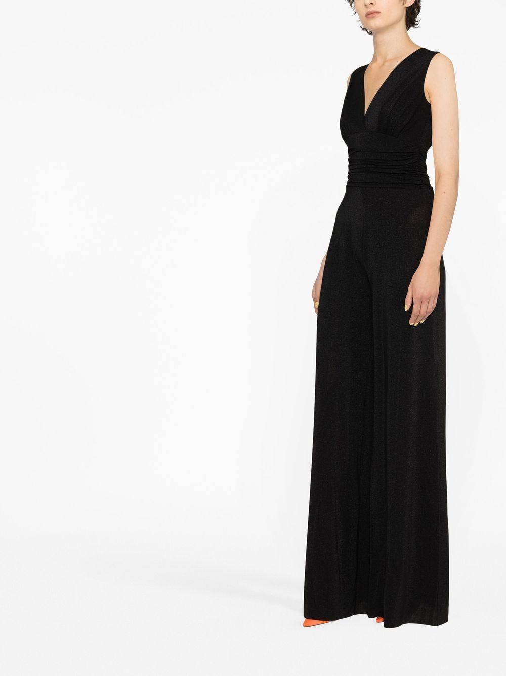 CHIARA BONI La Petite Robe V-neck Ruched Jumpsuit - Farfetch