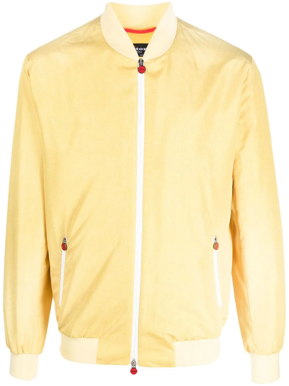 

Kiton baseball-collar zip-up jacket - Yellow