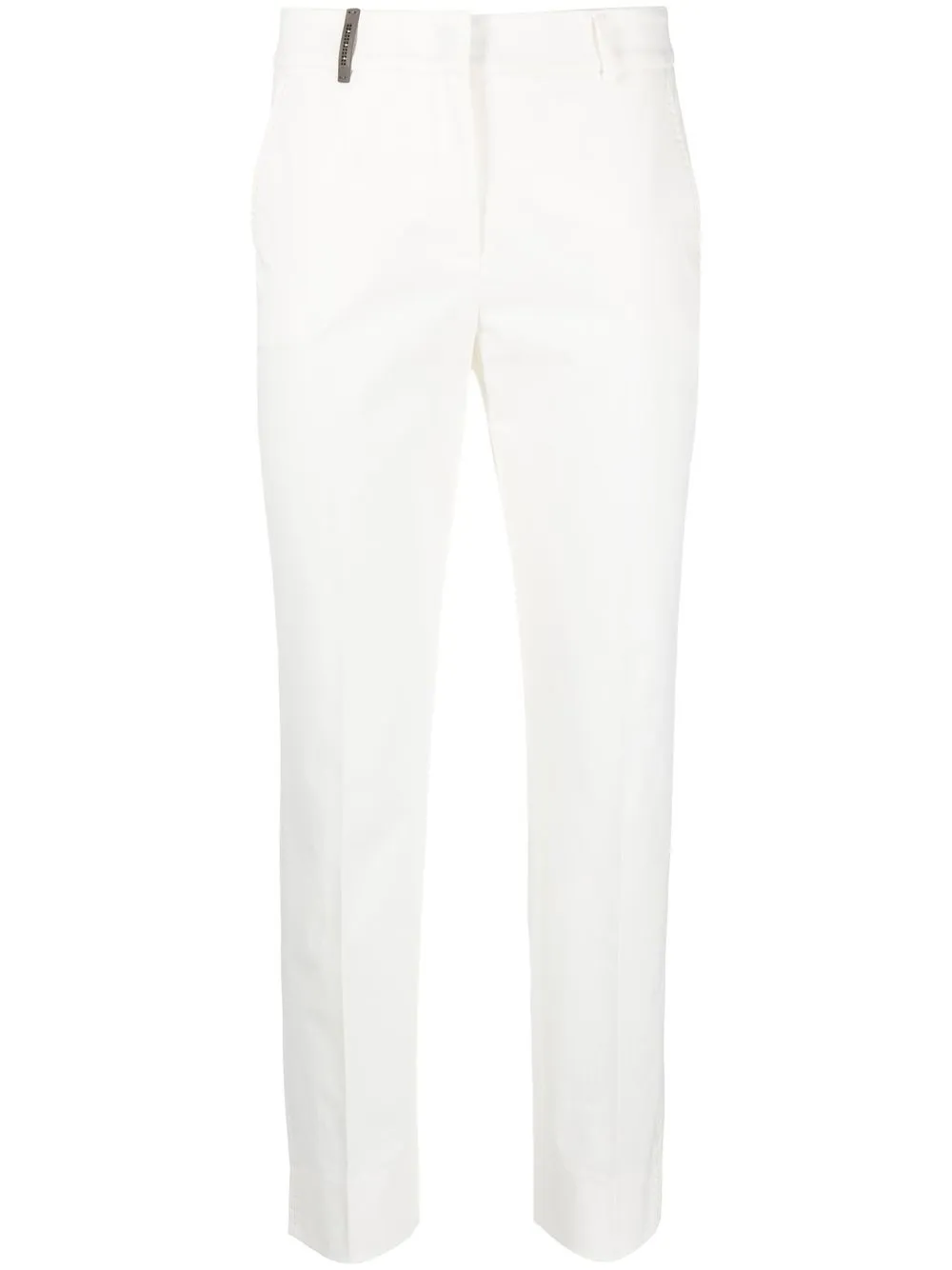 

Peserico slim-fit cropped trousers - White