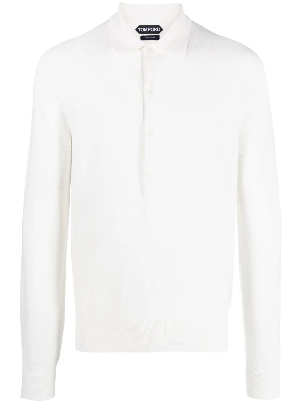 

TOM FORD long-sleeve polo shirt - Neutrals