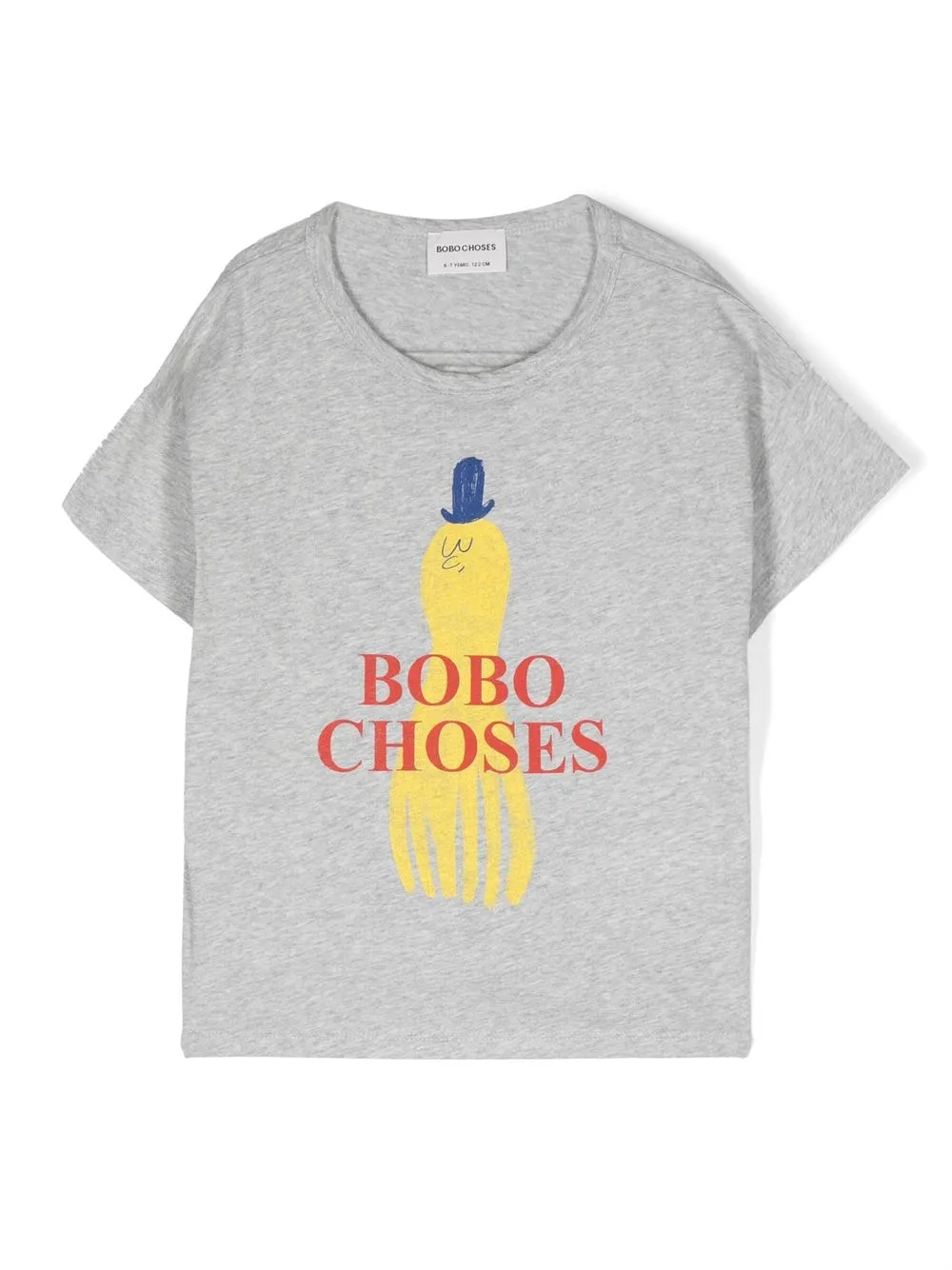 

Bobo Choses logo-print detail T-shirt - Grey