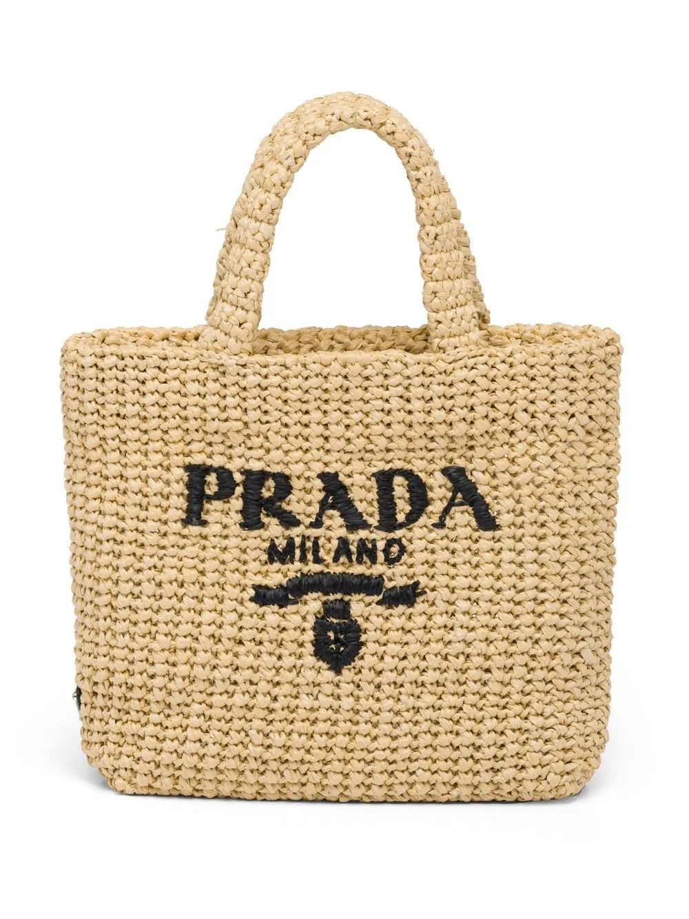 prada rattan beach bag