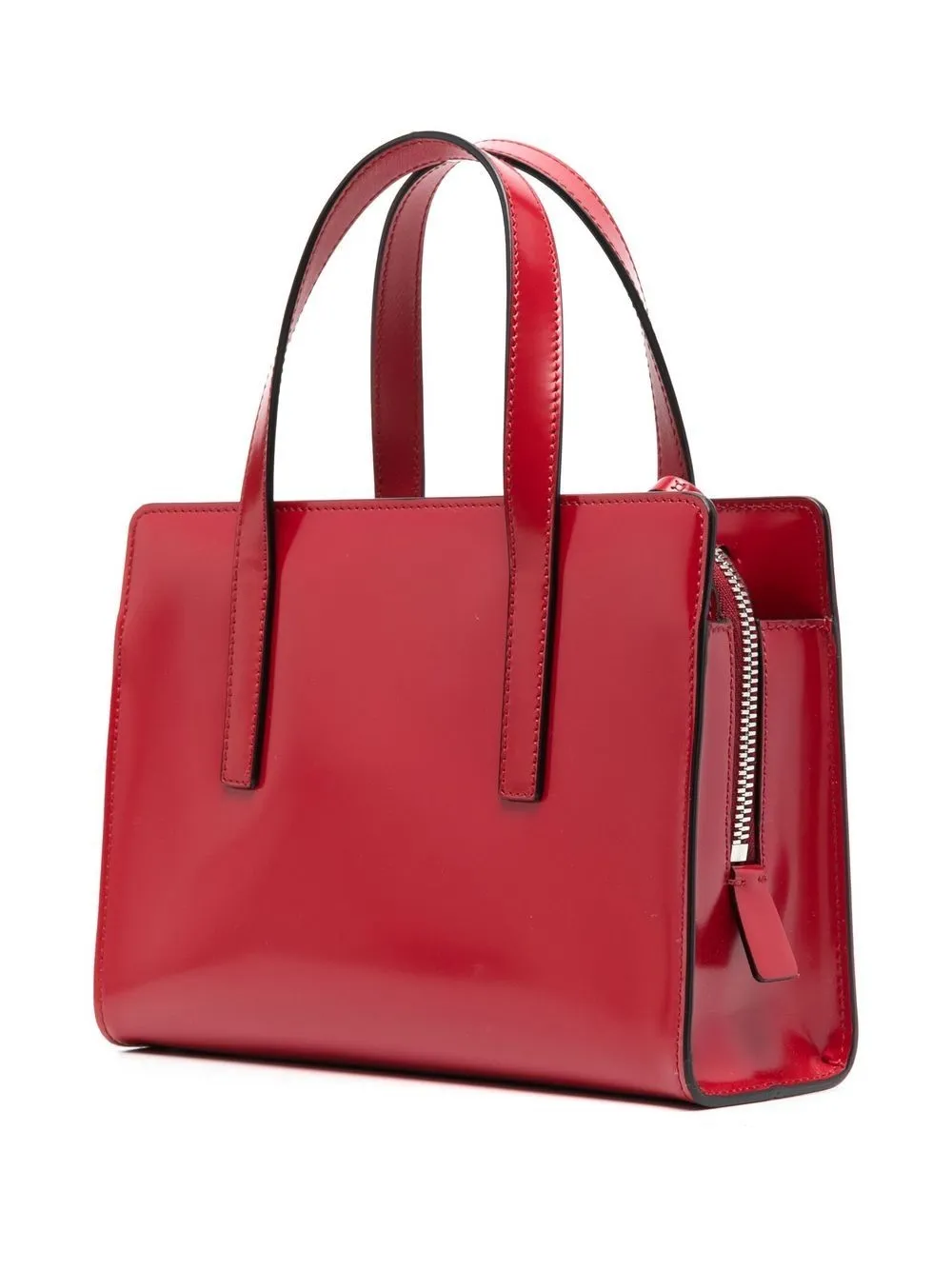 Prada Re-edition 1995 Brushed-leather Mini Handbag In Red