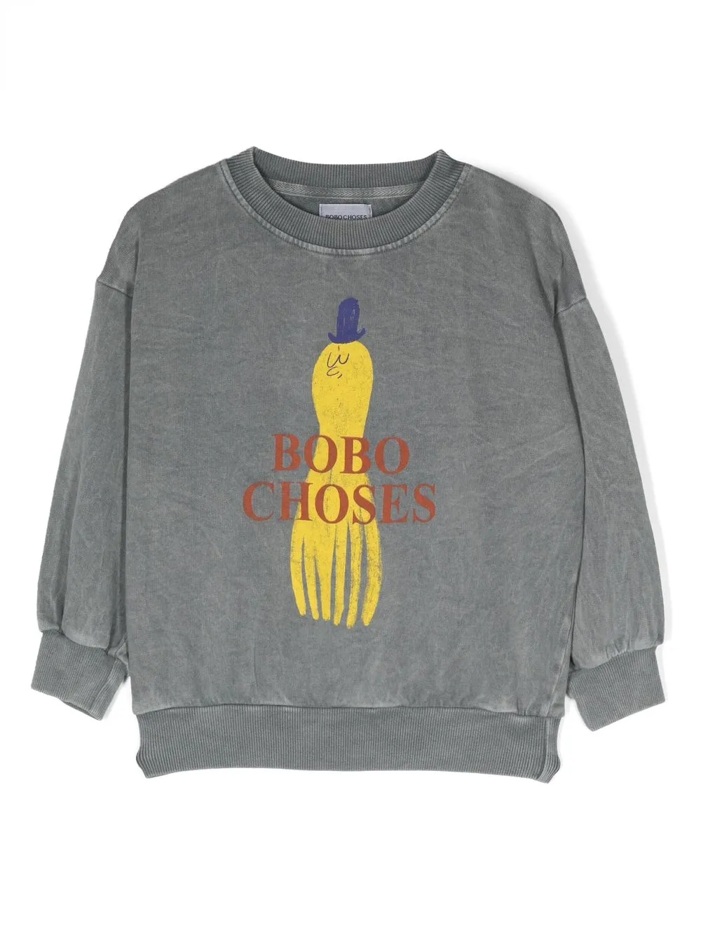 

Bobo Choses logo-print cotton sweatshirt - Grey