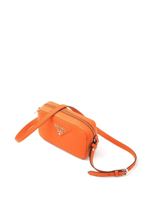 Prada Wallet on Strap Saffiano Leather Small Orange 8051611