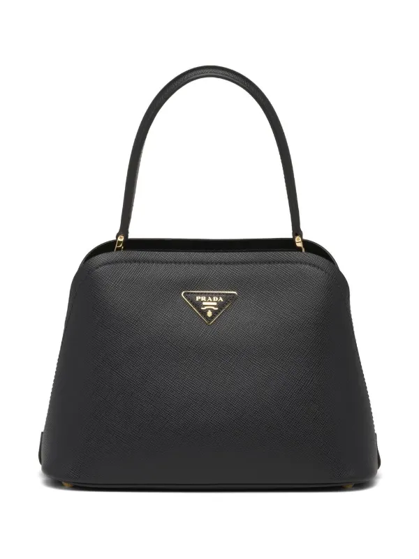 Prada Medium Leather Bag, Women, Black