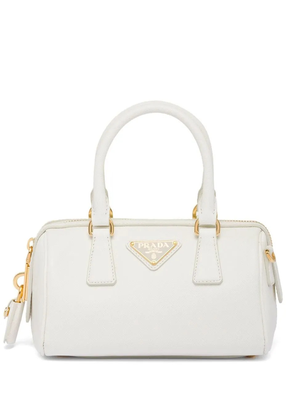 

Prada Saffiano leather top handle bag - White