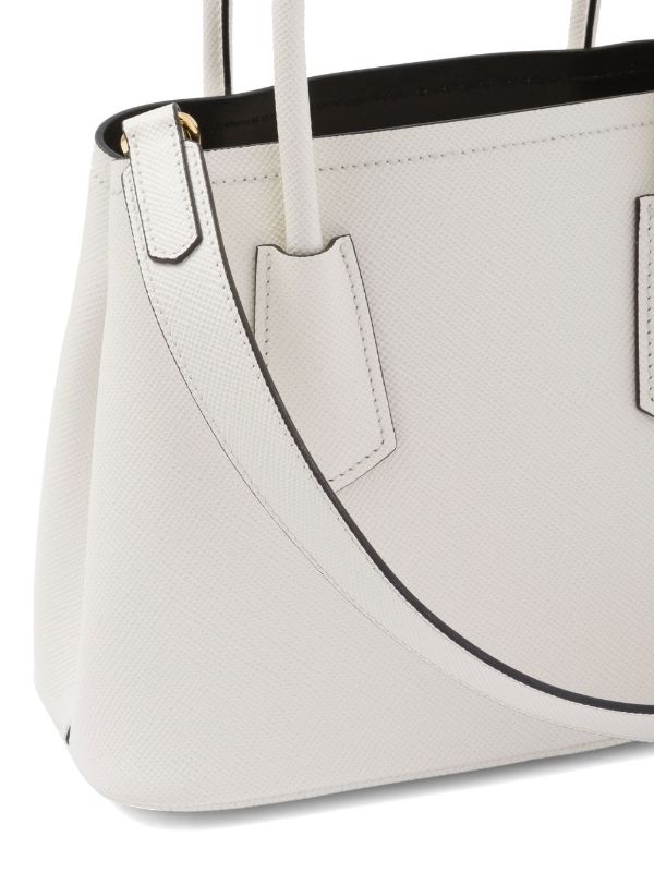 prada saffiano leather mini bag white