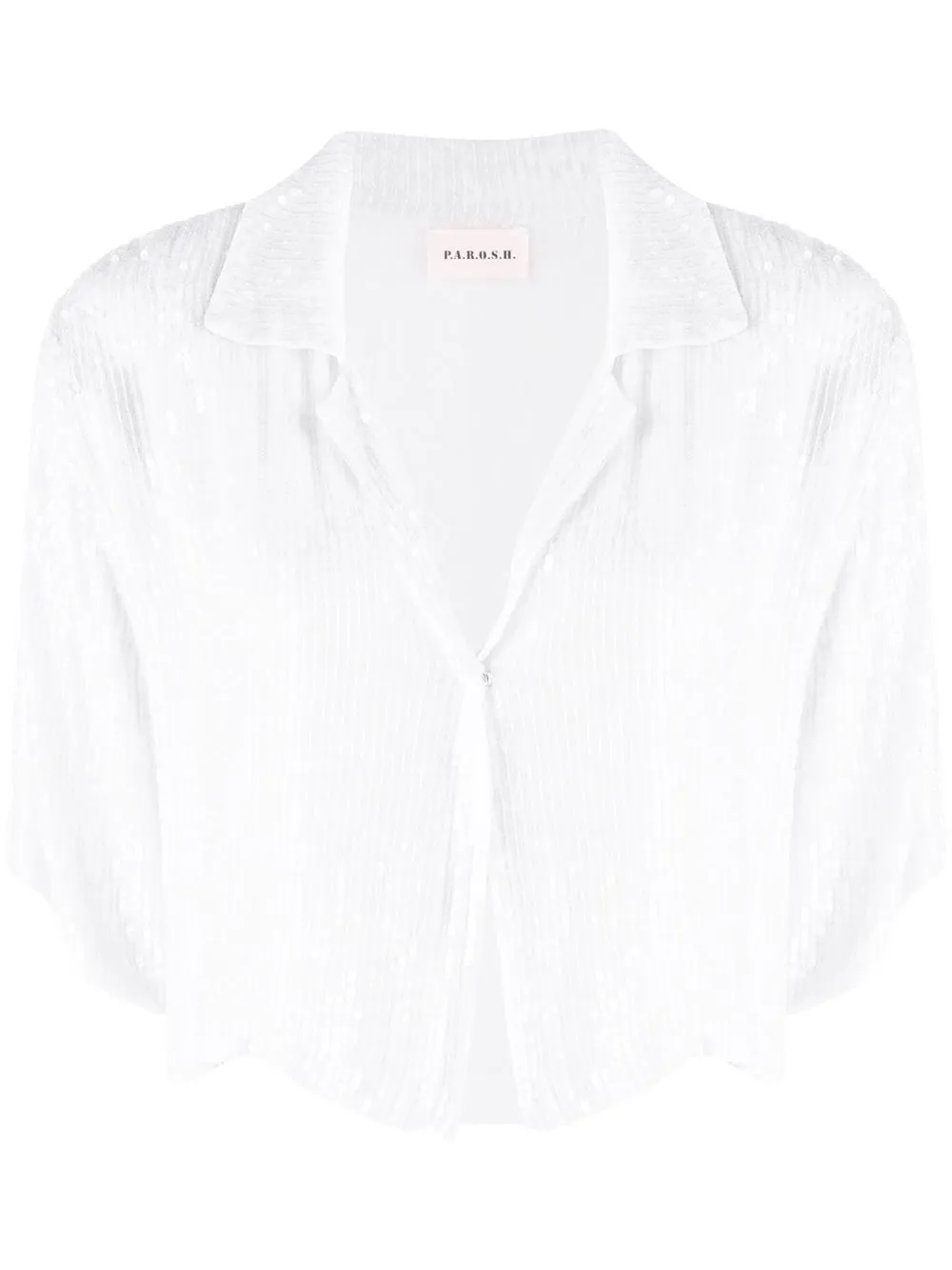 

P.A.R.O.S.H. camisa con cuello en V - Blanco