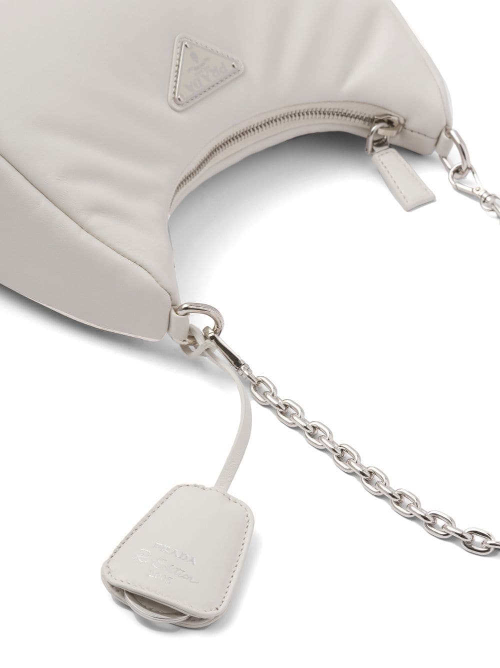 Shop Prada Re-edition 2005 Padded Leather Shoulder Bag In White