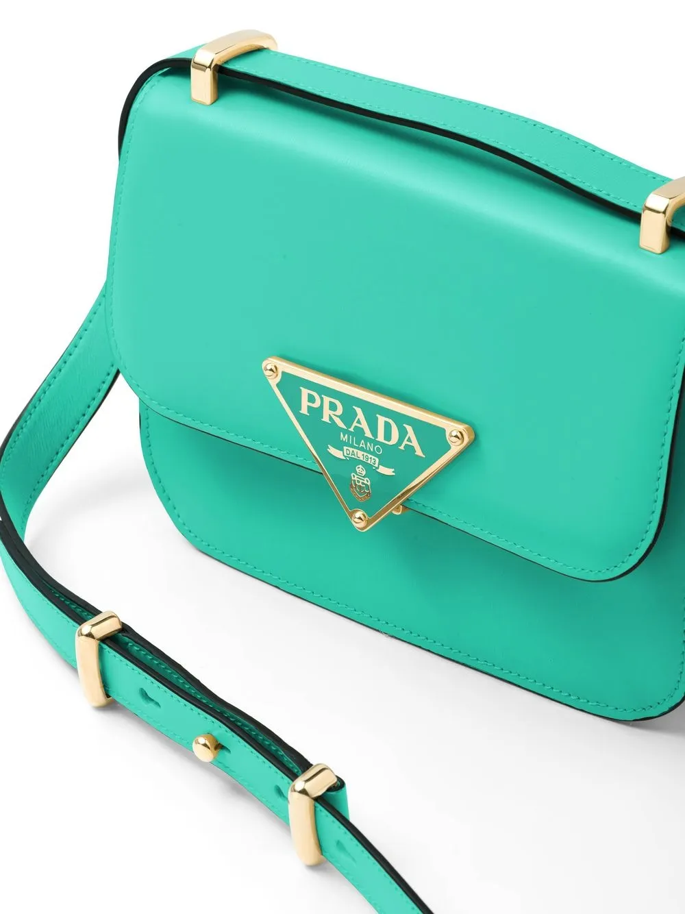 Prada Embl me Saffiano Leather Shoulder Bag Farfetch