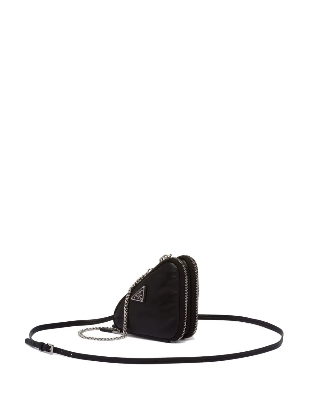 Prada Nappa Leather Mini-pouch In Black