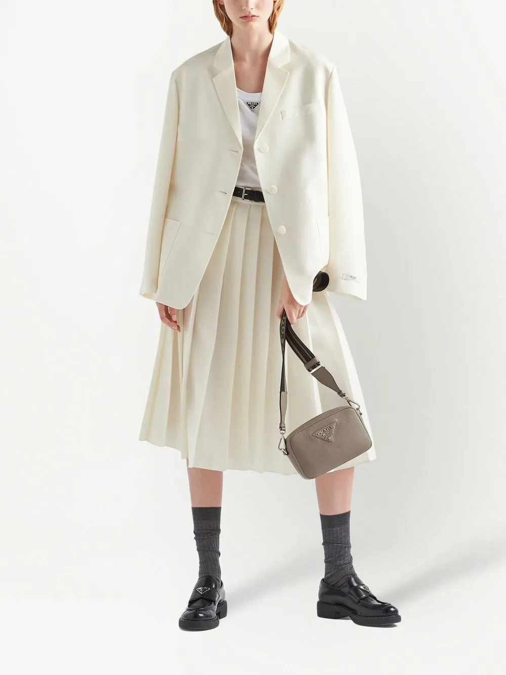 Prada Leren tas - Grijs