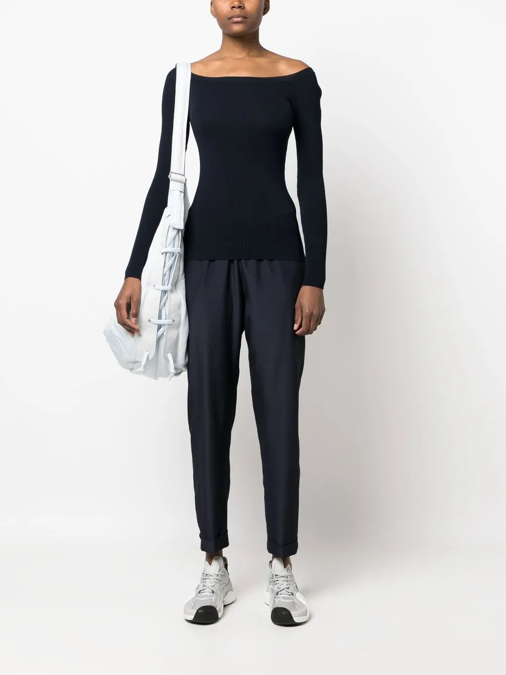 P.A.R.O.S.H. Broek met elastische taille - Blauw