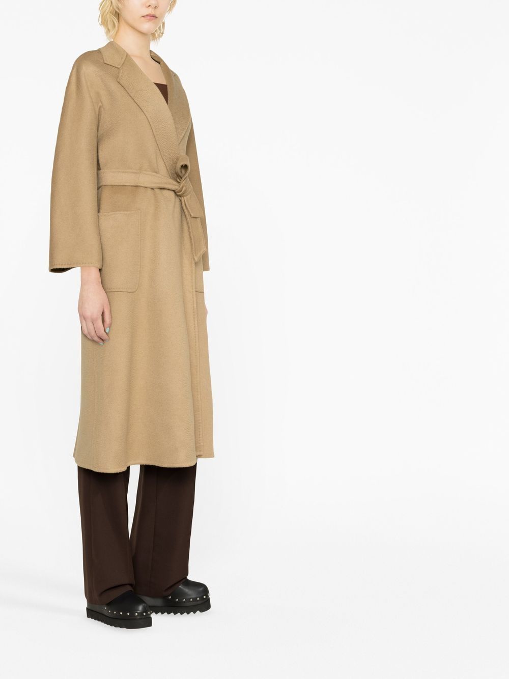 Max Mara belted-waist cashmere coat Women