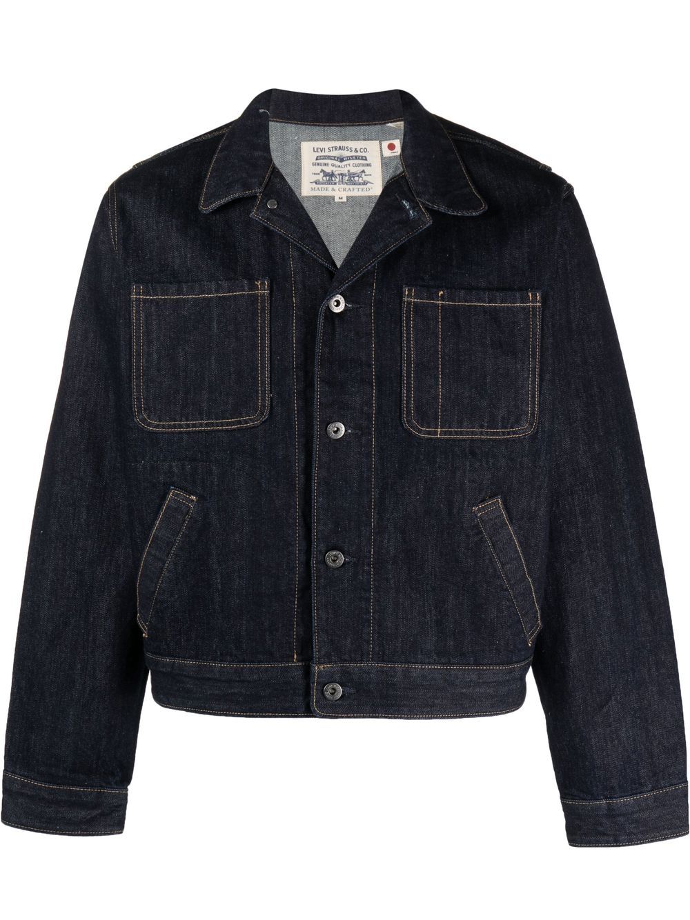 Levi's: Made & Crafted Buttoned Denim Jacket - Farfetch